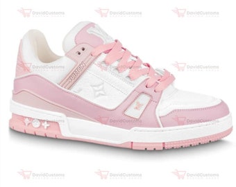 LV Trainer Monogram Roze, Unisex volwassen schoenen, sneakers, verjaardagscadeau