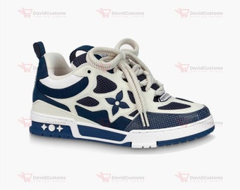 LV Skate Trainers "Marine" Sneakers, Unisex Schoenen voor volwassenen, Sneakers, Verjaardagscadeau