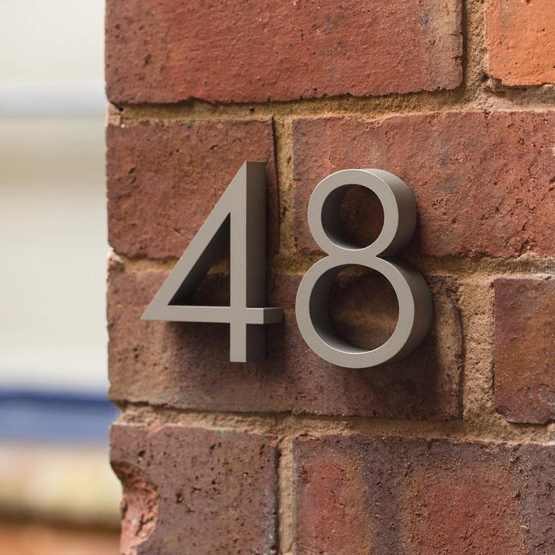 Home Decor Tür Zahlen Mid Century Tür Zahl Moderne Hausnummer Bild 7