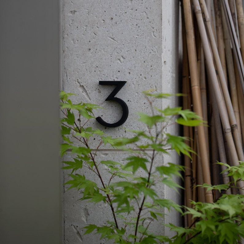 Home Decor Tür Zahlen Mid Century Tür Zahl Moderne Hausnummer Bild 1