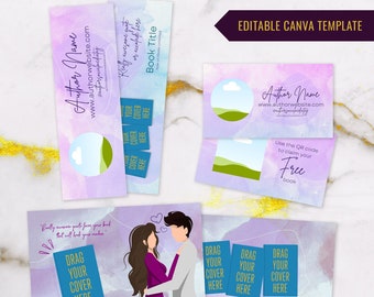 Watercolor Print Branding Templates for Romance Authors