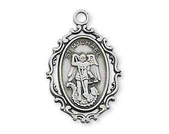 St. Michael Necklace Sterling Silver