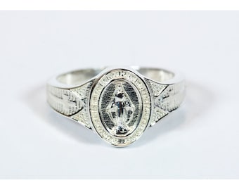 Sterling Silver Religious Ring
