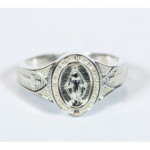Sterling Silver Religious Ring Etsy