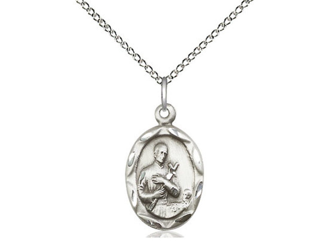 St Gerard Sterling Silver Pendanton a 18 Inch Sterling Silver Light ...