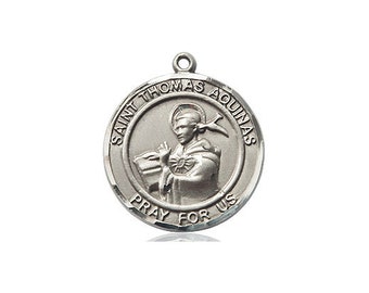 St Thomas Aquinas Sterling Silver Pendant Only (No Chain)