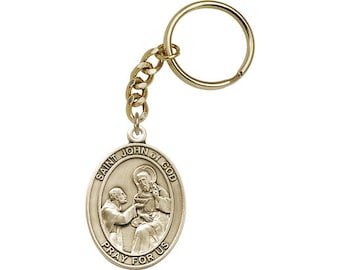 St. John of God Keychain Gold Finish