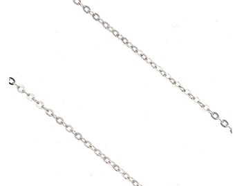 Sterling Silver Chain 18 Inch Silver Round Cable Chain 0.80mm