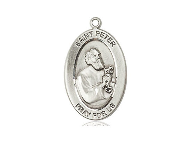 St. Peter the Apostle Sterling Silver Pendant on a 18 inch | Etsy