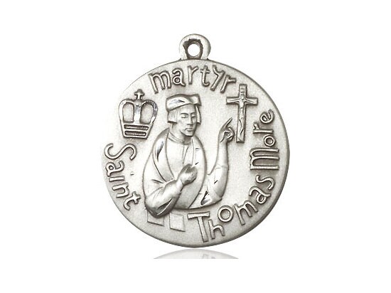St Thomas More Sterling Silver Pendant on a 24 Inch Light - Etsy