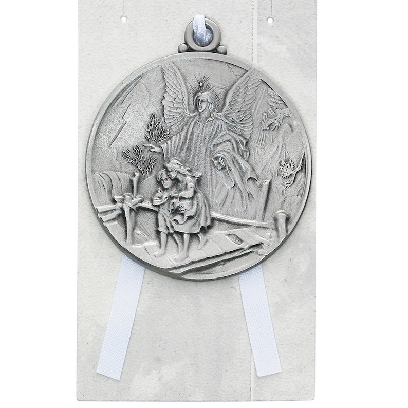 Guardian Angel Crib Medal Engraveable Etsy