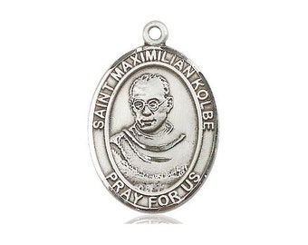 St Maximilian Kolbe Sterling Silver Pendant (NO CHAIN)