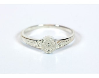 Sterling Silver Religious Ring