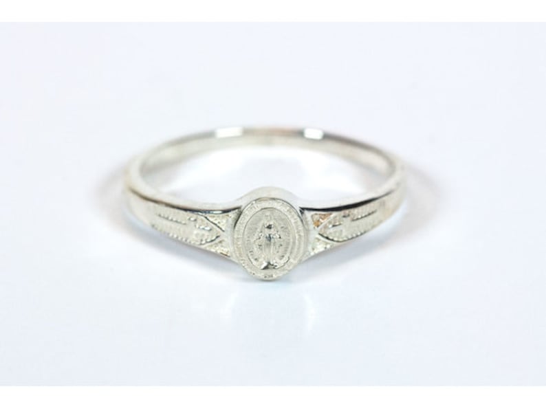 Sterling Silver Religious Ring image 1