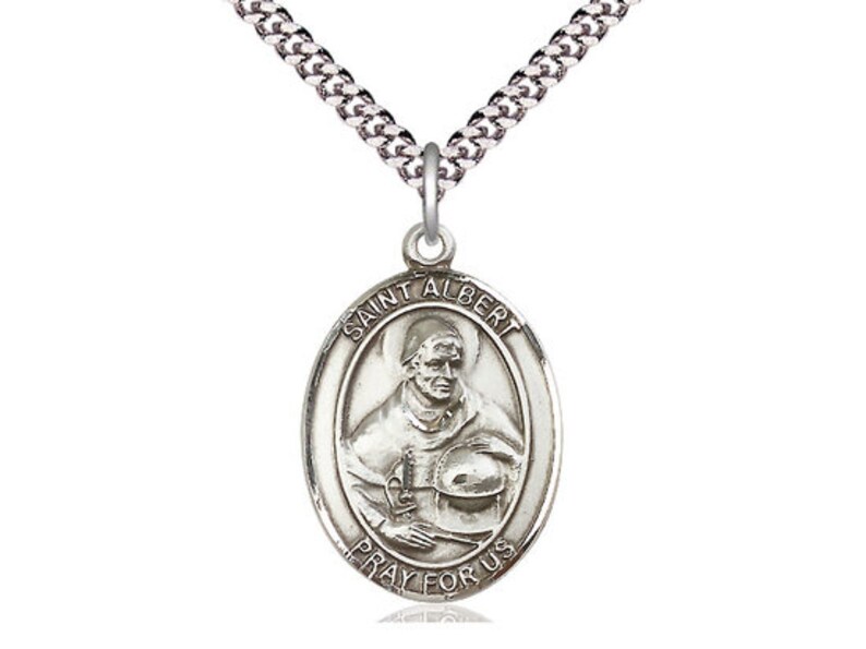 St Albert the Great Sterling Silver Pendant on a 24 Inch Light - Etsy