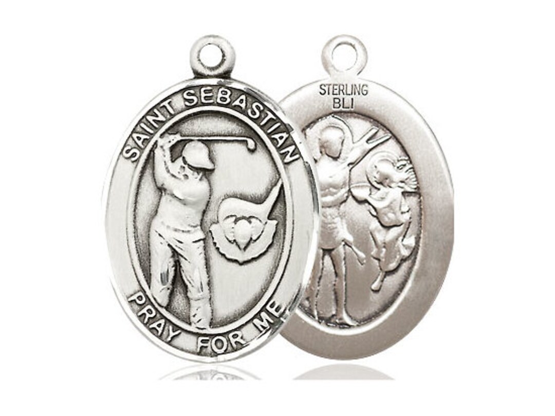 St Sebastian Golf Sterling Silver Pendant (NO CHAIN) - Etsy