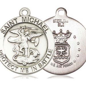 St Michael Army Sterling Silver Pendant on a 24 Inch Light - Etsy