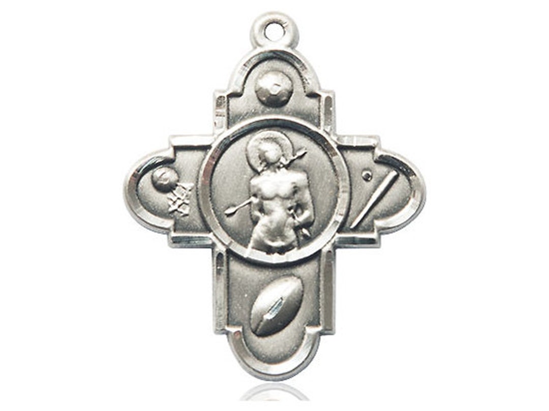 5-way St Sebastian Sports Sterling Silver Pendant Only - Etsy
