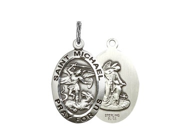 St. Michael the Archangel Sterling Silver Pendant (NO CHAIN)