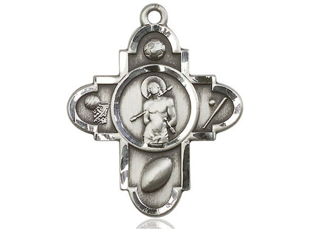 5-way St Sebastian Sports Sterling Silver Pendant Only - Etsy