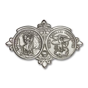 St Christopher / St Michael Visor Clip