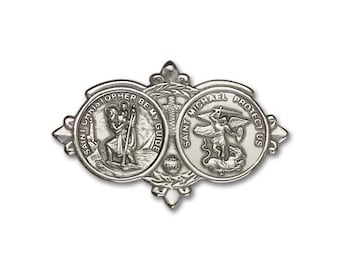 St Christopher / St Michael Visor Clip
