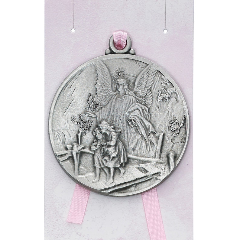 Guardian Angel Crib Medal Etsy