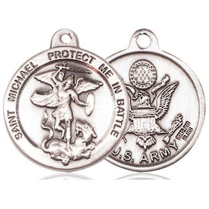 St Michael Army Sterling Silver Pendant (NO CHAIN)