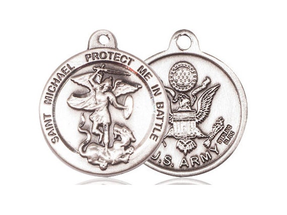 St Michael Army Sterling Silver Pendant NO CHAIN