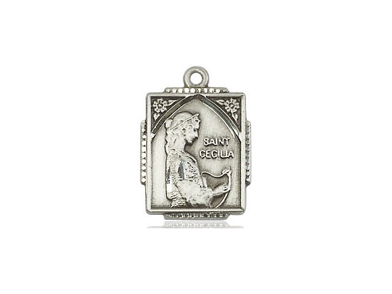 Sterling Silver St Cecilia Pendant (NO CHAIN) - Etsy