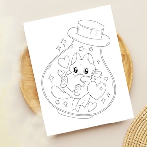 Kawaii Coloring Pages, Coloring Sheets, Coloring Pages For Adults, Coloring Pages, Instant Download, Cute Coloring Book, Kawaii Printable
