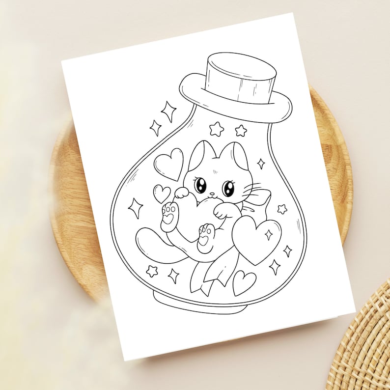 Kawaii Coloring Pages, Coloring Sheets, Coloring Pages For Adults, Coloring Pages, Instant Download, Cute Coloring Book, Kawaii Printable