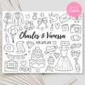 Personalised Wedding Coloring Page, Wedding Activities for Kids, Wedding Activity Sheet, Coloring for Kids, Canva Template, Instant Download product logo