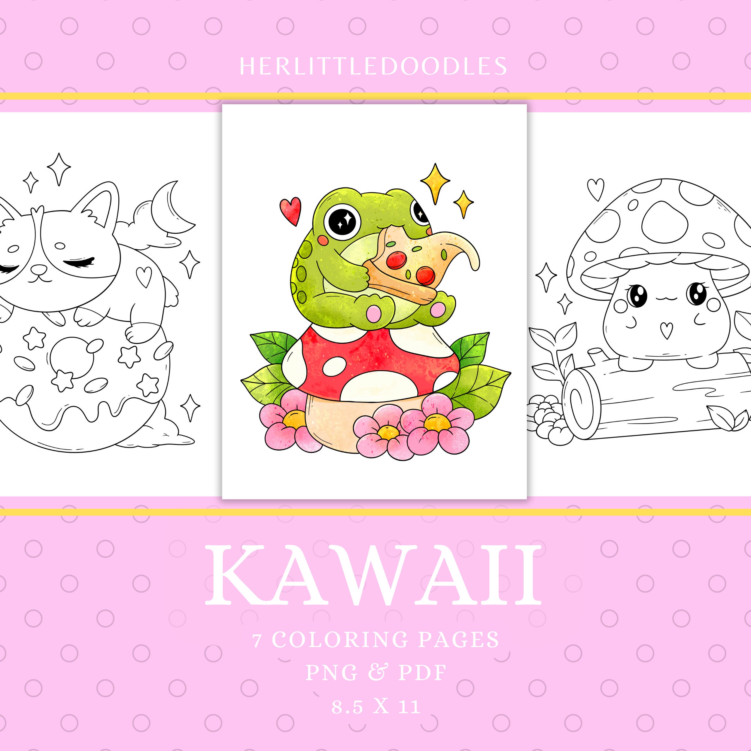 Kawaii Coloring Pages, Coloring Sheets, Coloring Pages for Adults ...