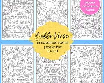 Flower Bible Verse Coloring Page, Coloring Sheets, Coloring Pages For Adults, Coloring Pages, Religious study, Digital Download