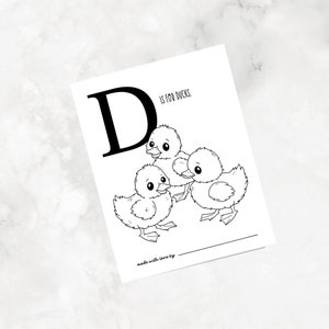 ABC Baby Shower Coloring Pages, Coloring Pages, Digital Prints, Instant Downloads, Animal Alphabet Coloring Pages, Baby Shower Game