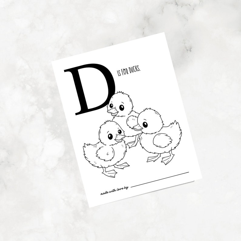 ABC Baby Shower Coloring Pages, Coloring Pages, Digital Prints, Instant Downloads, Animal Alphabet Coloring Pages, Baby Shower Game