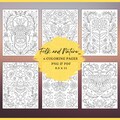 Folk And Nature Coloring Page, Coloring Sheets, Coloring Pages For Adults, Coloring Pages, Scandinavian, Instant Download, Hygge Pattern product logo