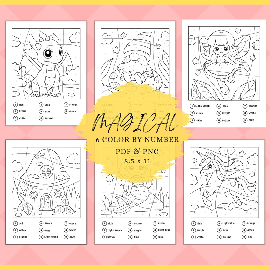 Color by Number Coloring Page, Coloring Sheets, Coloring Pages for Kids