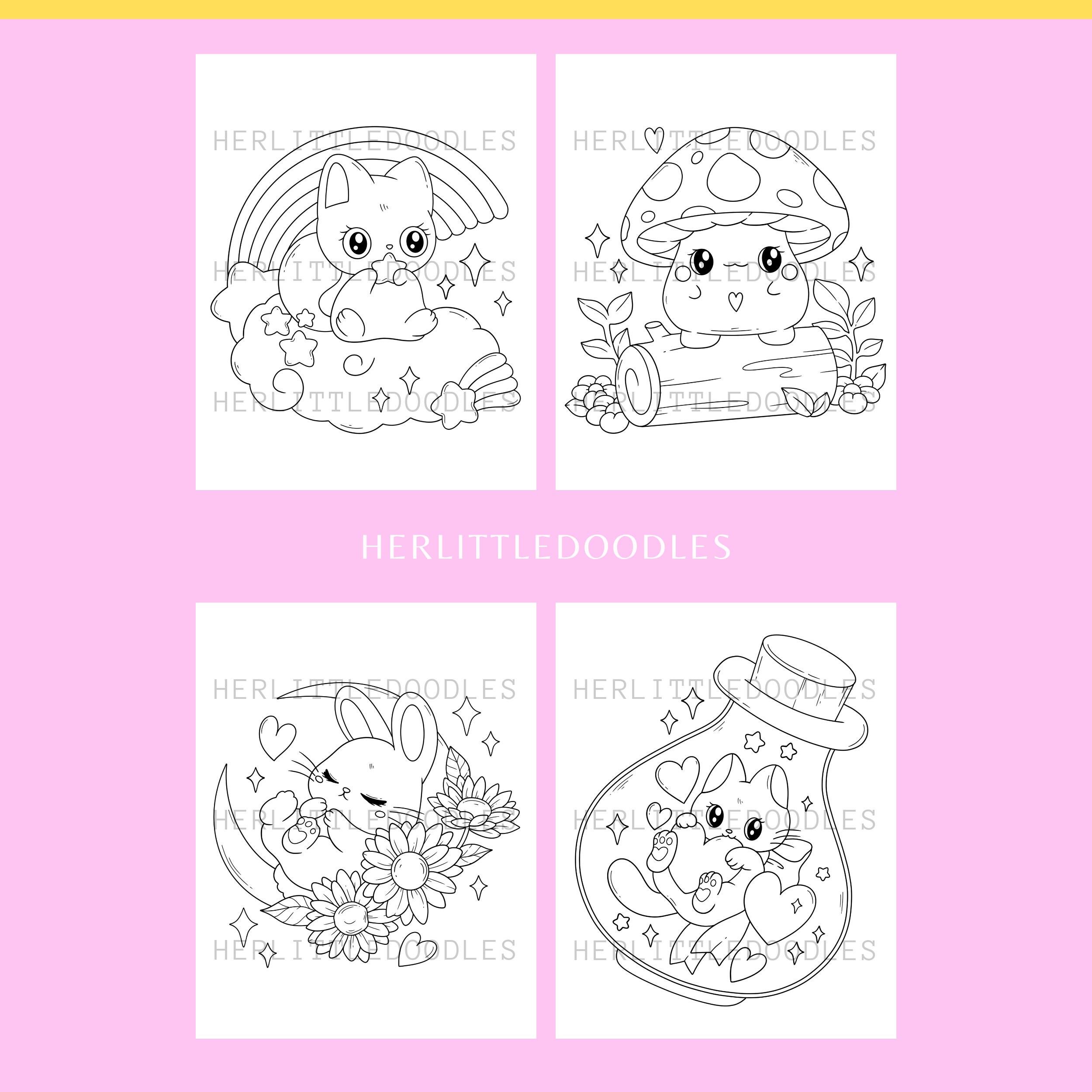 Kawaii Coloring Pages, Coloring Sheets, Coloring Pages for Adults ...