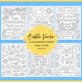Flower Bible Verse Coloring Page, Coloring Sheets, Coloring Pages For Adults, Coloring Pages, Religious study, Digital Download product logo