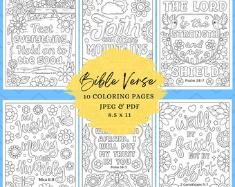 Flower Bible Verse Coloring Page, Coloring Sheets, Coloring Pages For Adults, Coloring Pages, Religious study, Digital Download