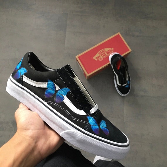 blue butterfly vans