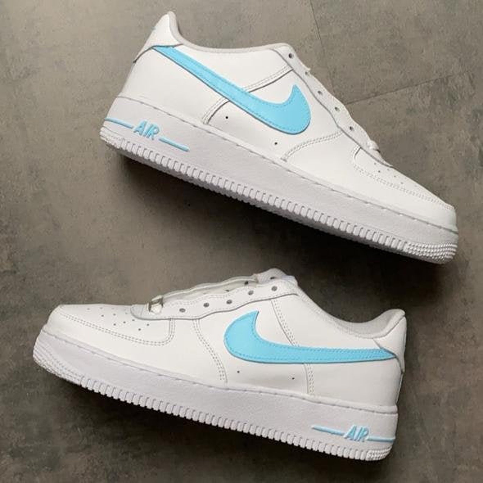 BLUE PASTEL NIKE Air Force 1 Conception personnalisÃ©e | Etsy