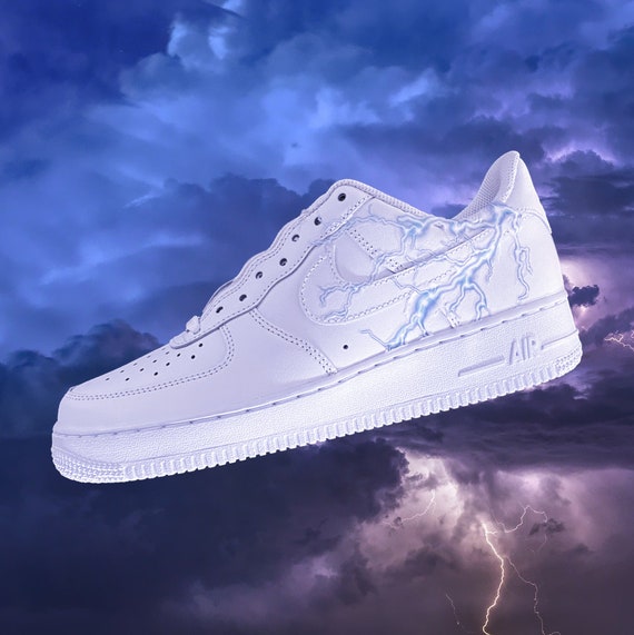 BLUE LIGHTNING NIKE Air Force Diseño - Etsy