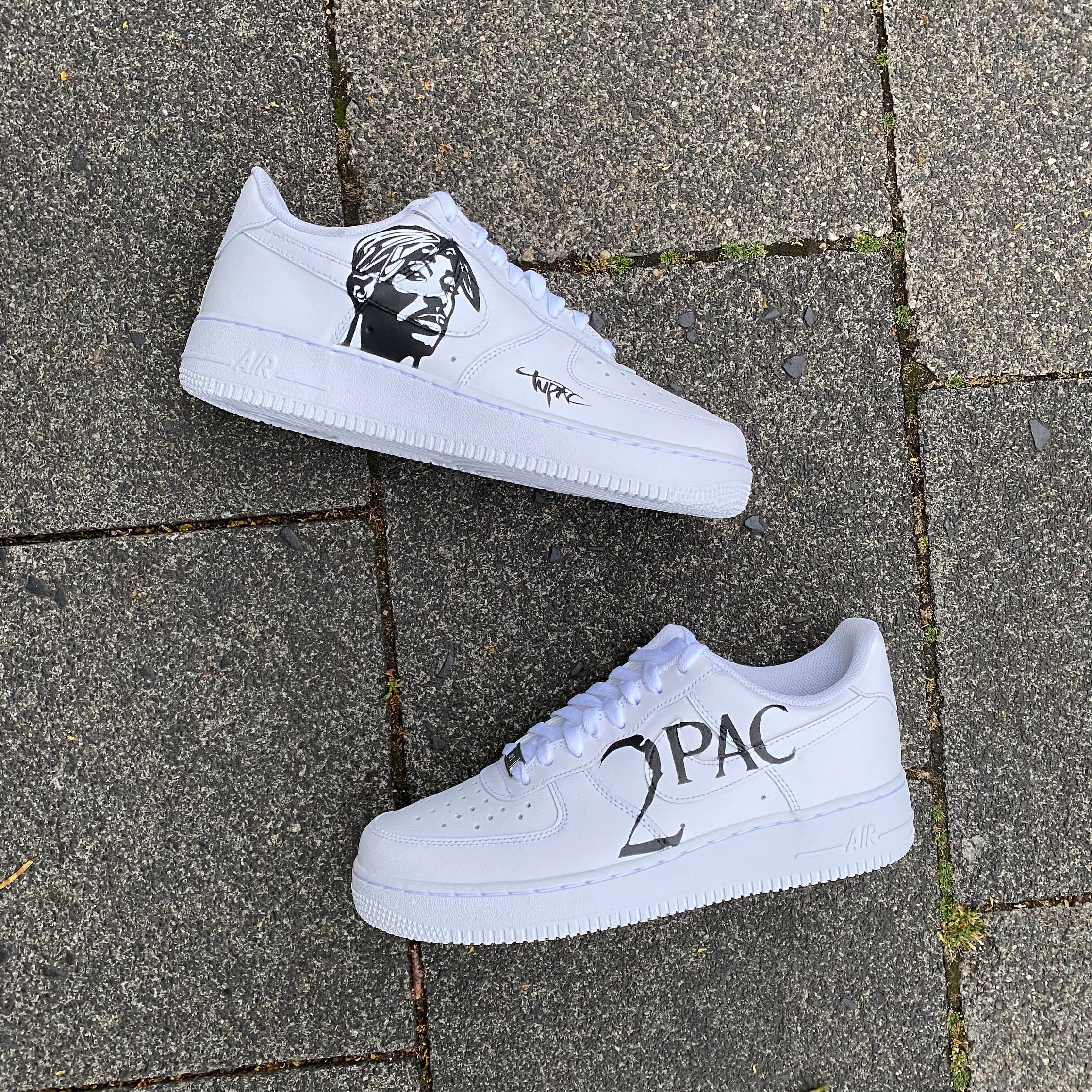 TUPAC Air Force 1 aangepast - Etsy België