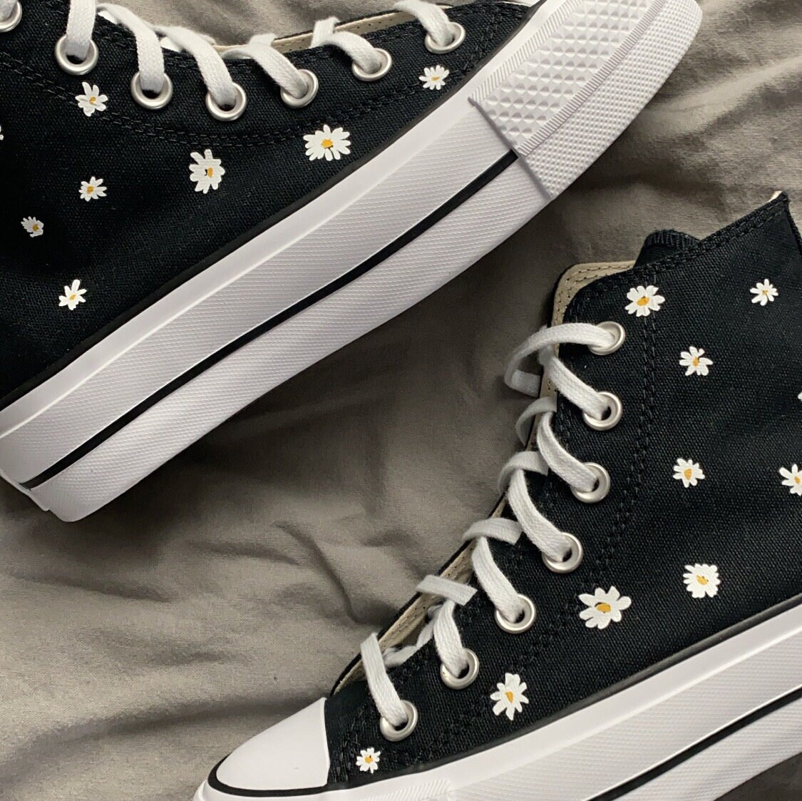 DAISY DESIGN Converse All Star Platform Aangepaste Sneaker - Etsy Nederland