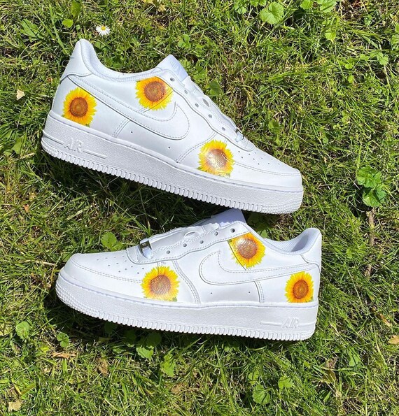 SALE SUNFLOWER NIKE Air Force 1 Custom Design EU38 | Etsy