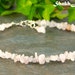 Rose Quartz Anklet Pink Gemstone Chip Anklet for Women Raw - Etsy