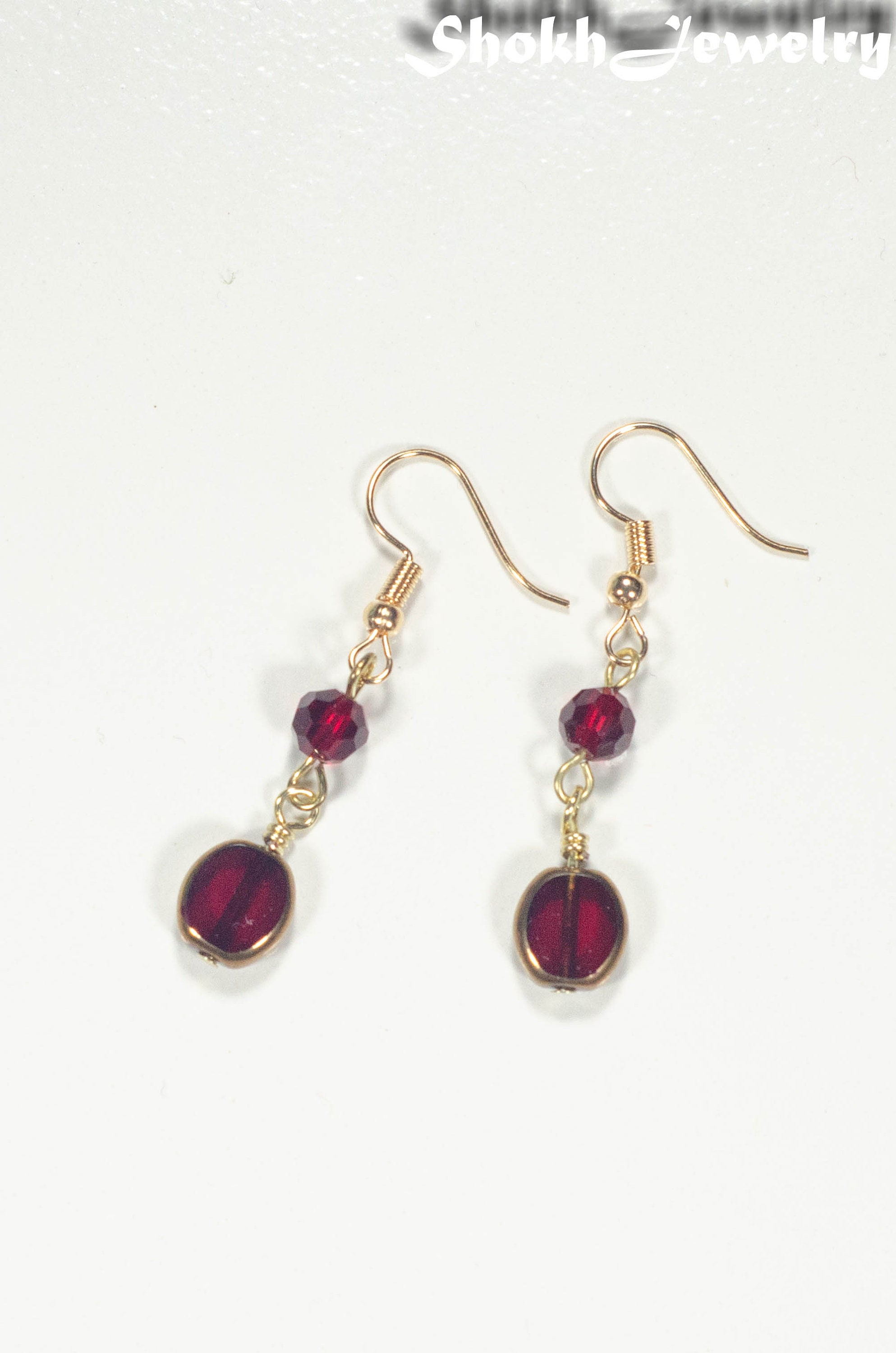 Rustic Red Earrings Fancy Glass Bead Medium Long Dangle - Etsy Canada